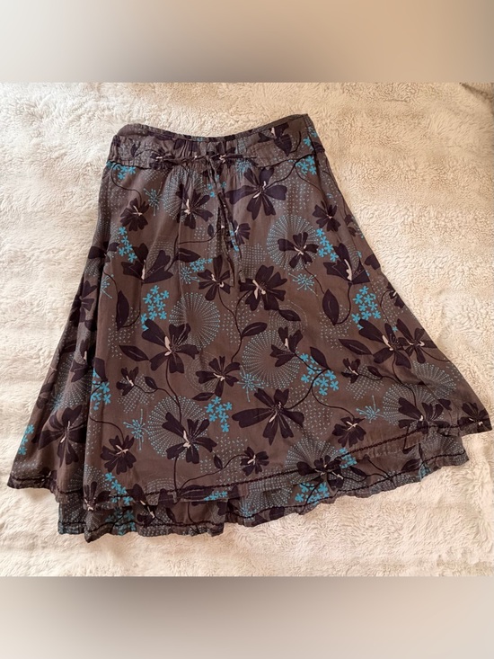 Sandwich Dresses & Skirts - Brown Floral A-Line Midi Skirt